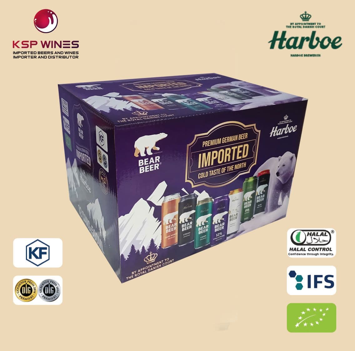 HỘP QUÀ TẾT BEAR BEER BIA ĐỨC NHẬP KHẨU CAO CẤP – 12 LON MIXED SELECTION - Hình ảnh 4
