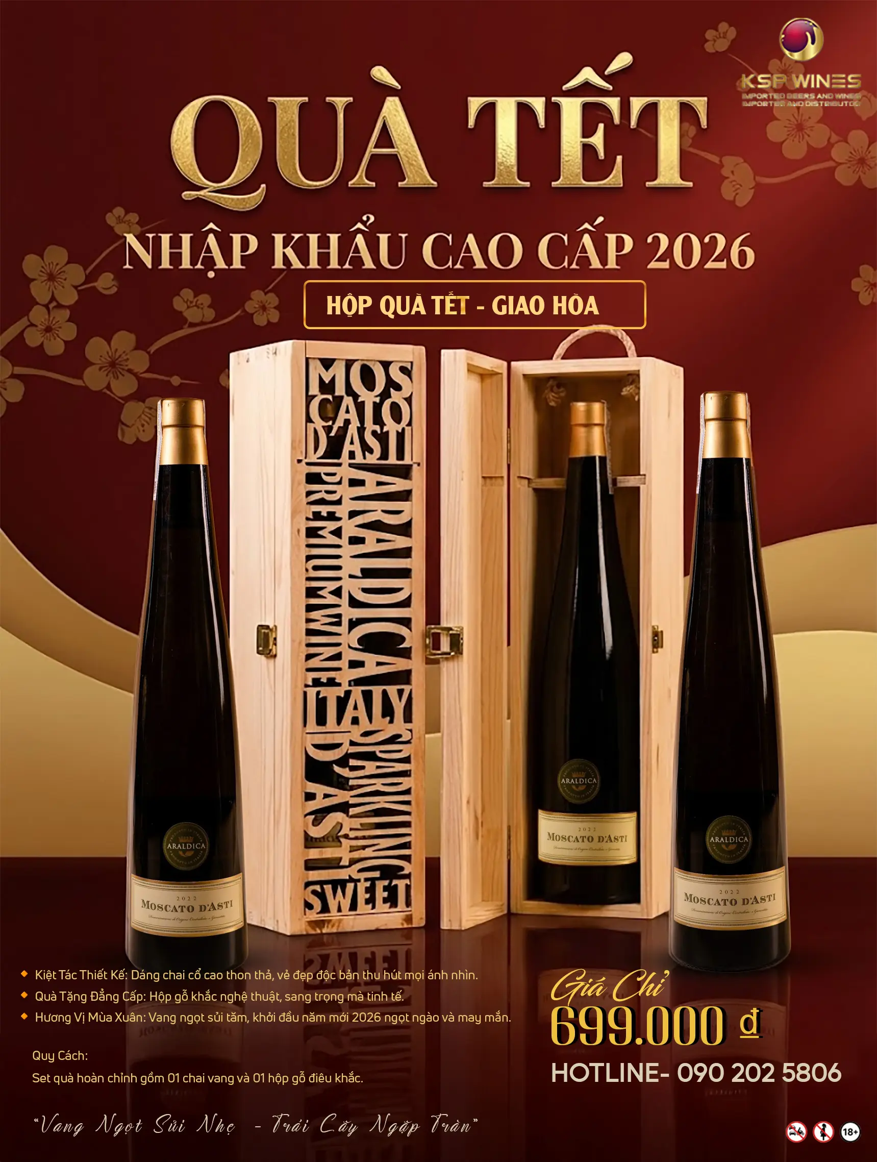 HỘP QUÀ TẾT MOSCATO D' ASTI - GIAO HÒA