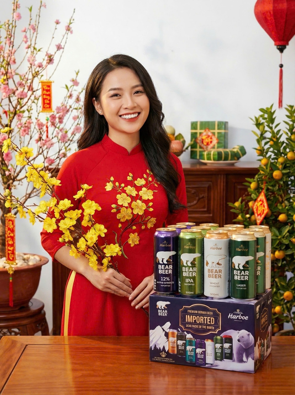 HỘP QUÀ TẾT BEAR BEER BIA ĐỨC NHẬP KHẨU CAO CẤP – 12 LON MIXED SELECTION - Hình ảnh 3